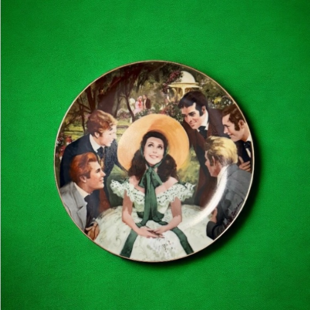 Golden Anniversary Series Gone With The Wind “Scarlett & Her Suitors” Plate